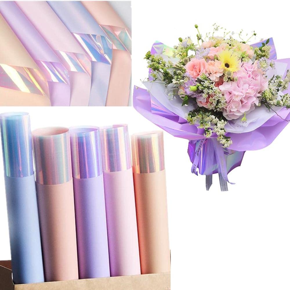 Papier Do Pakowania Prezentów Papier Do Pakowania Prezentów10 Sztuk Kolorowe Kwiat Papier Papier Double Side Floral Wrapping Papier Zawijany Papier Kwiat Materiał Do Dekoracji Ślubnej-1.