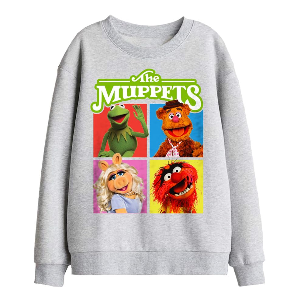 Muppets Disney The Character Boxes Kids Sweatshirt, Athletic Heather, 5-6Y