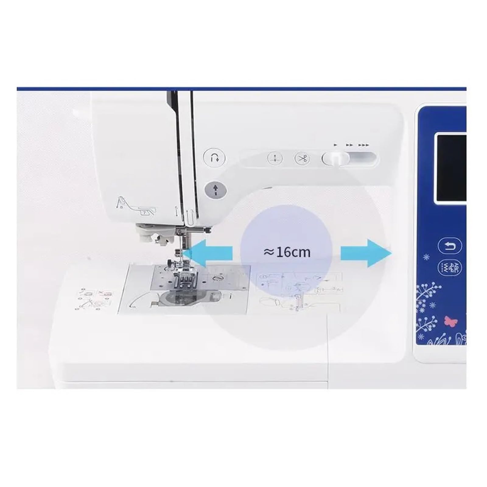 Máquinas De Bordar NV180 Ordenador Casa Máquina Coser Bordado Todo En Uno Multifunción Con Overlock Potente Silenciosa Y Estable