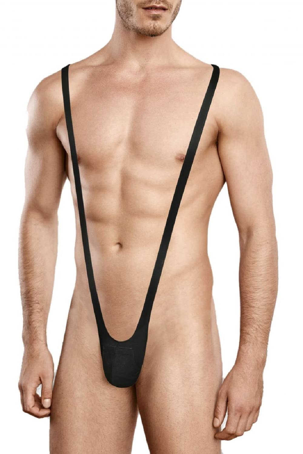 Muquam Men's Brief Spandex Thong (07186) (M, Black)