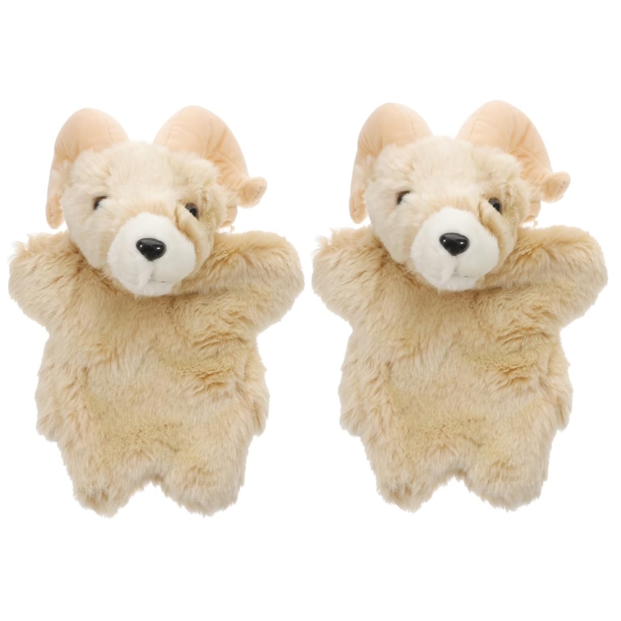 Toyvian Puppet Capra 2 Pz Burattino Di Capra Burattino a Mano Per Bambini Giocattolo Marionetta Interattiva Marionette Da Dito Animali Peluches Bambino Che Fa i Primi Passi Bambola Mobile Cotone Pp