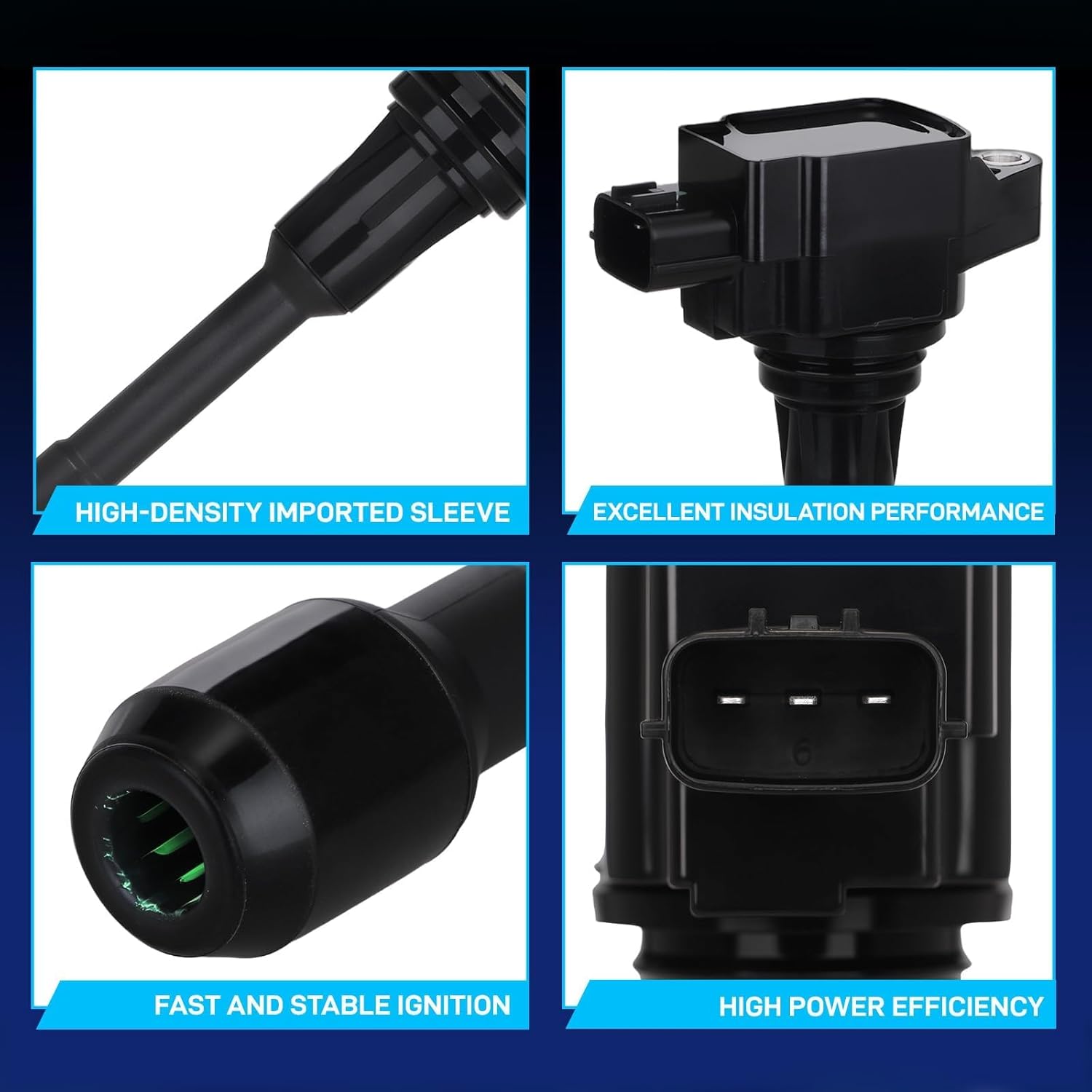 BDELI Replaces# UF549 & 9029 4 Pack Ignition Coil Pack and Spark Plugs Fits for 2007 2008 2009 2010 2011 2012 2013 Nissan Altima Versa Sentra Rogue Cube NV200 2.5 1.8 1.6 2.0 L4 Spark Plugs Coil Packs