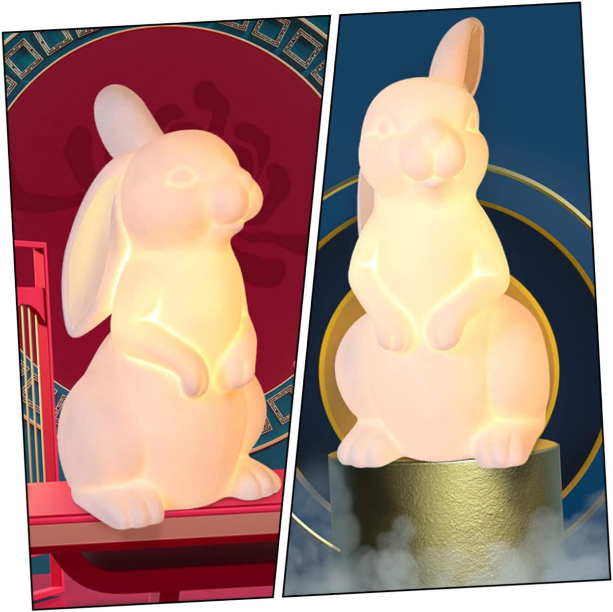 Veemoon 1pc Rabbit Table Lamp Cute Night Light for Indoor Decor Space-Saving Design Soft Glow for Bedrooms and Desks for Boys and Girls Rooms and Easter Celebrations