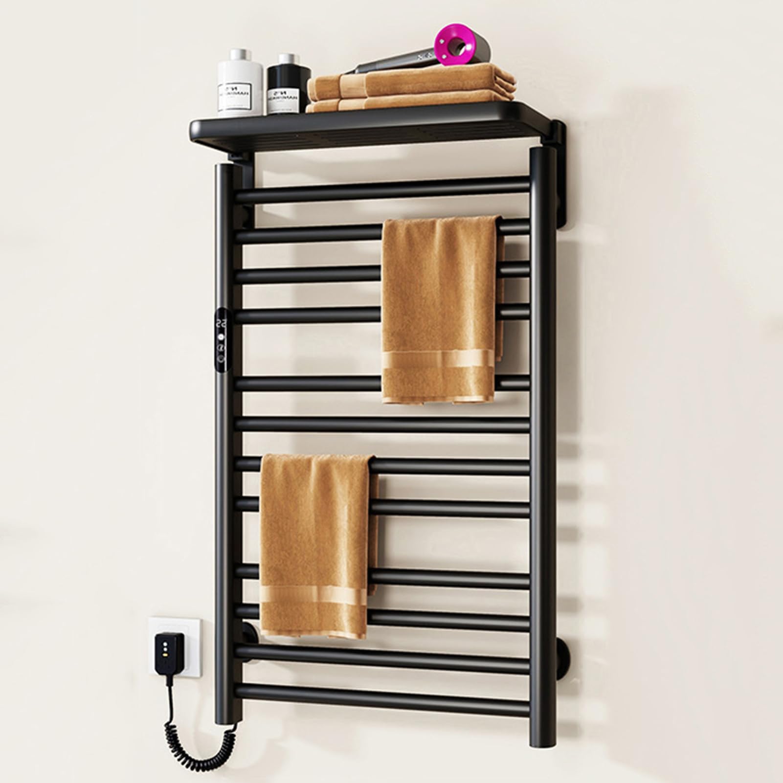Chauffe-serviettes électrique LoJax pour serviette chaude après la douche en hiver