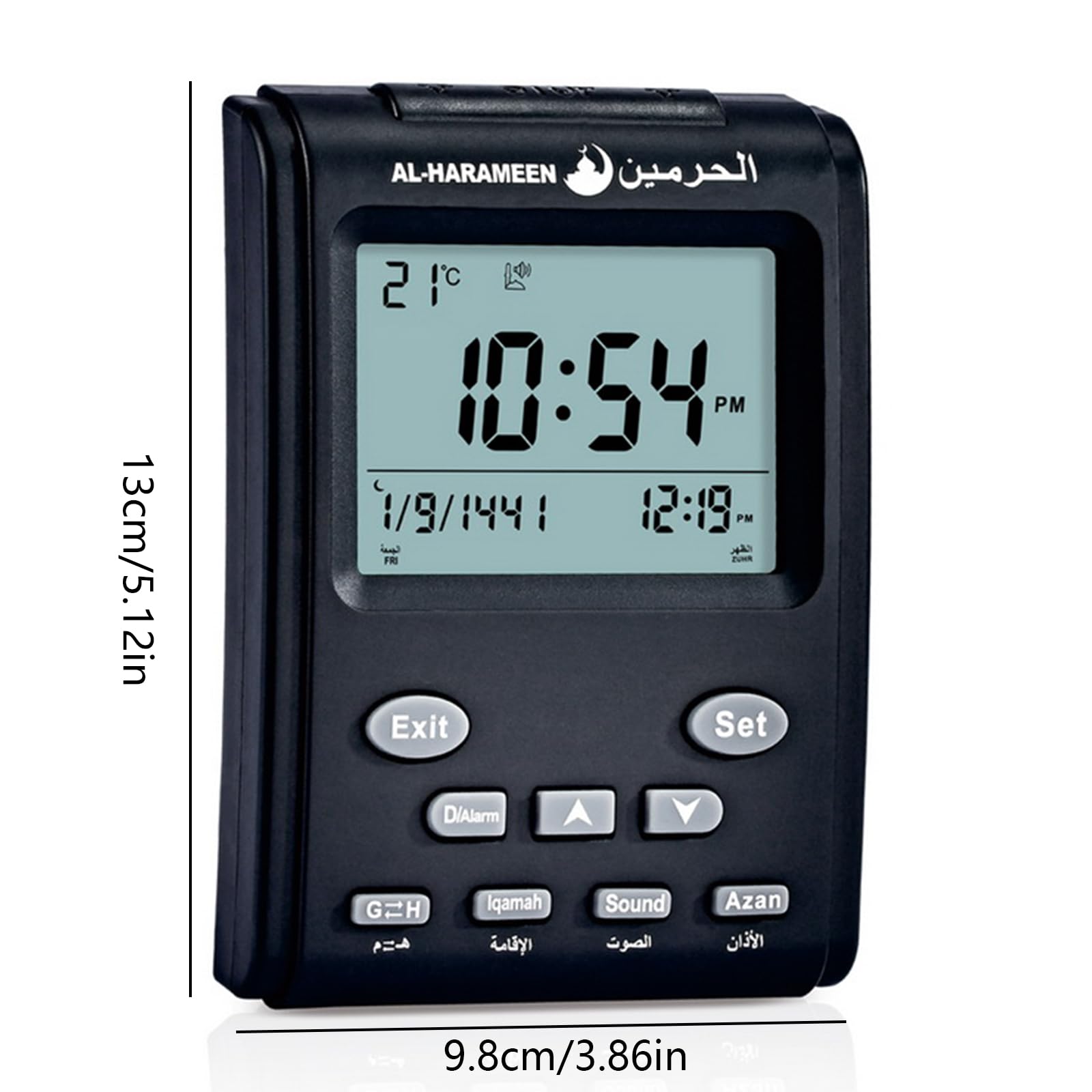Réveil de prière avec écran LCD, table de prière Azan HA-3011, pour la nuit, décoration du salon, prière, heure orientale