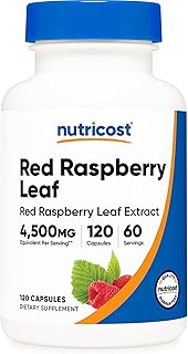 Nutricost Red Raspberry Leaf Extract 4,500mg Equivalent from 300mg of 15:1 Extract Per Servings, 120 Capsules for 60 Servings Per Bottle - Vegan Supplement, GMO Free and Gluten Free