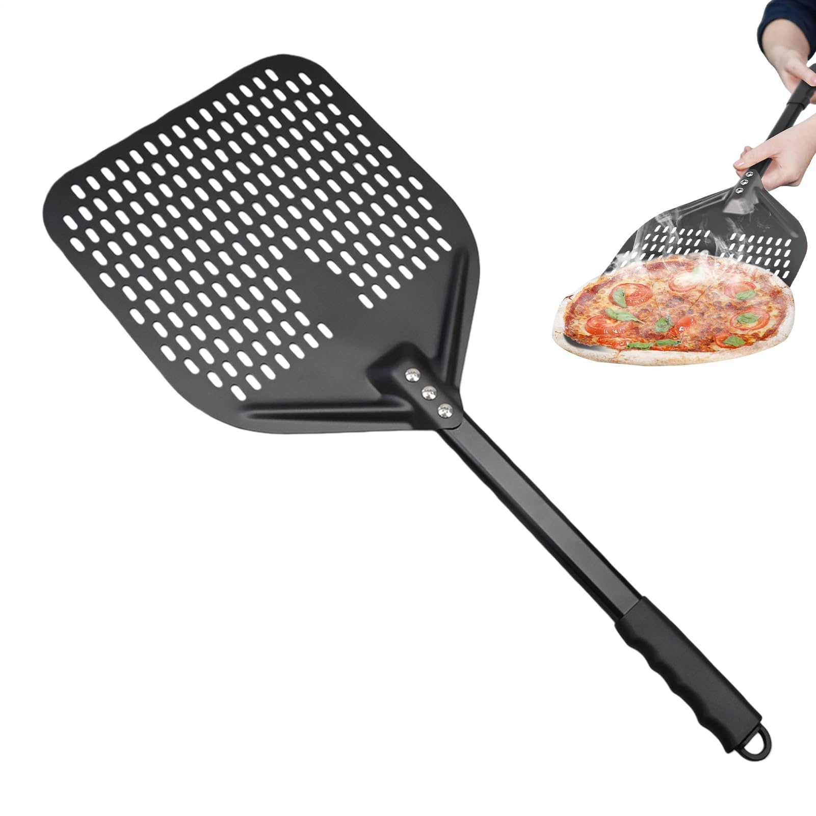 Łopatka Do Pizzy Metalowe Narzędzie Do Obracania | Aluminiowa Metalowa Łopatka Do Pizzy Dla Piekarników I Grillów Ogrodowych Dla Przygotowywania Ciasta Chleba W Kuchni