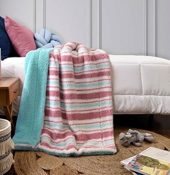 Life Comport Sherpa Fleece Throw Pink