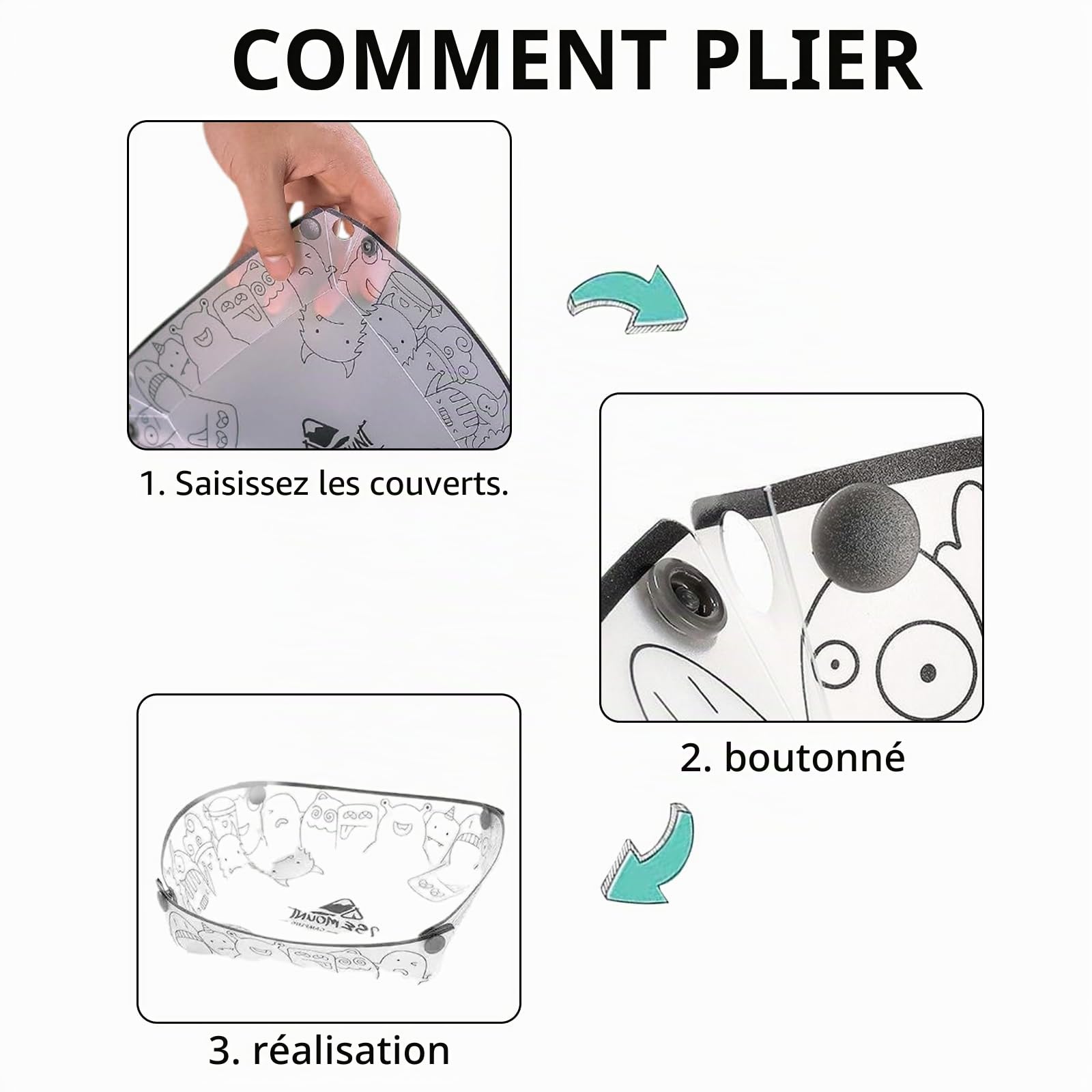 Vaisselle de Camping Portable 3 pièces, Assiette Pliante, Bol, gobelet d'eau, Facile à Nettoyer, Ultra-légère, résistante à la Chaleur, Pliable, matériau de qualité Alimentaire, pour Les Pique-niques