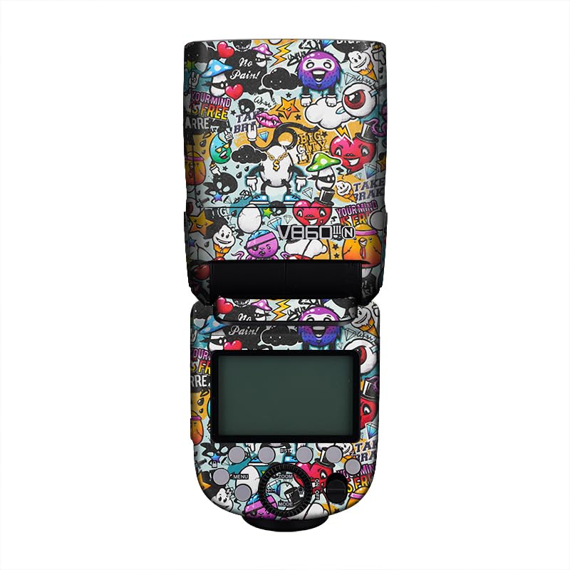 Film anti-rayures Godox V860 blanc graffiti pour protection de flash