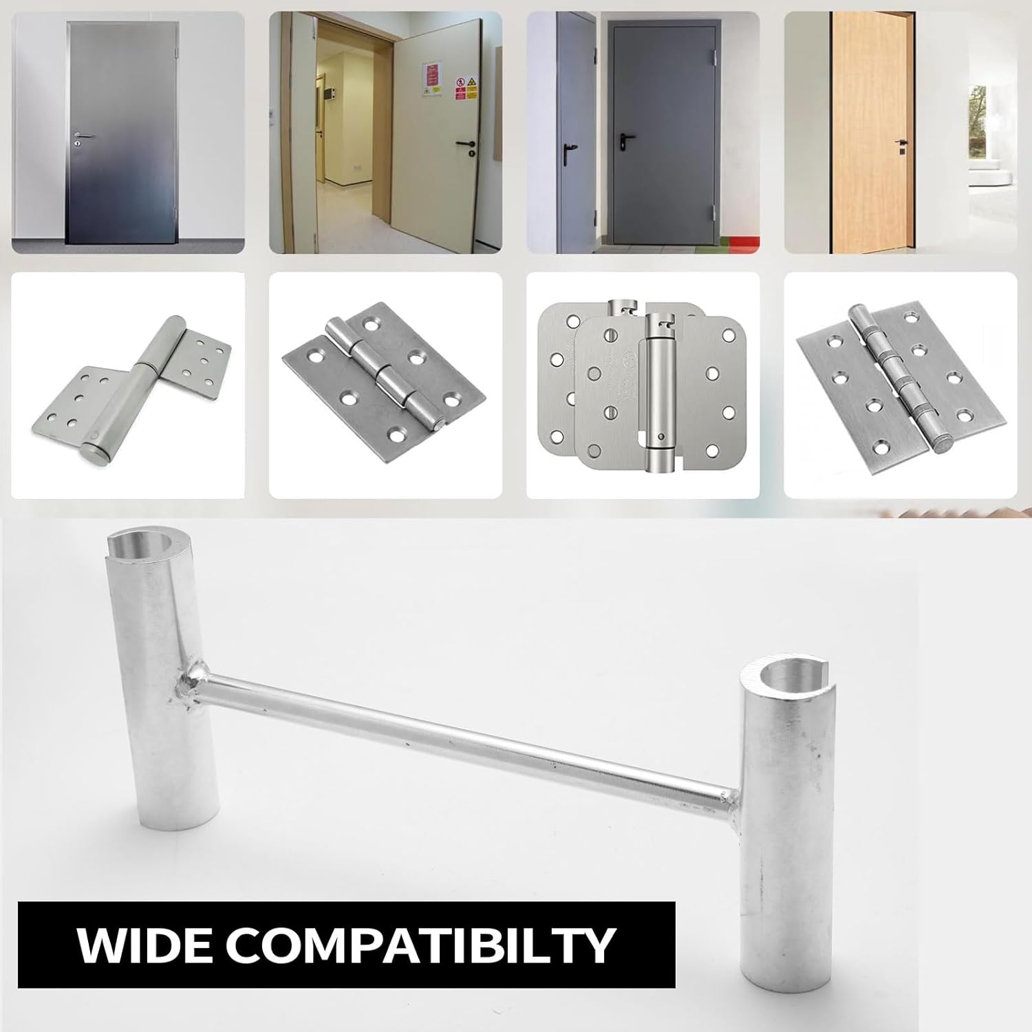 2025 New Door Hinge Adjustment Tool, 23-25mm Hinges Gap Adjusting Wrench, Heavy Duty Door Hinge Repair Tool for Fire, Security, Cleanroom Doors, Ergonomic Design for Easy Repair