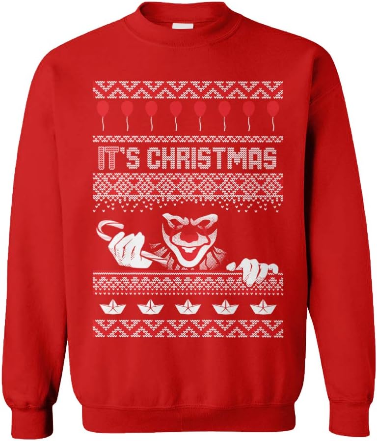 Tcombo It's Christmas - Creepy Clown Xmas Christmas Unisex Crewneck Sweatshirt