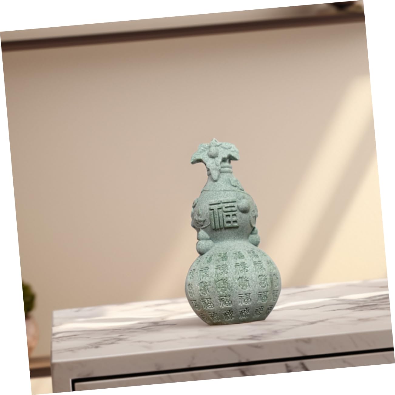 BESTYASH Deko Kalebasse Glücksbringer Feng Shui Figur für Tisch und Eingang Traditionelle Chinesische Wohlstandsdekoration Vielseitiges für Einweihung und Feierlichkeiten