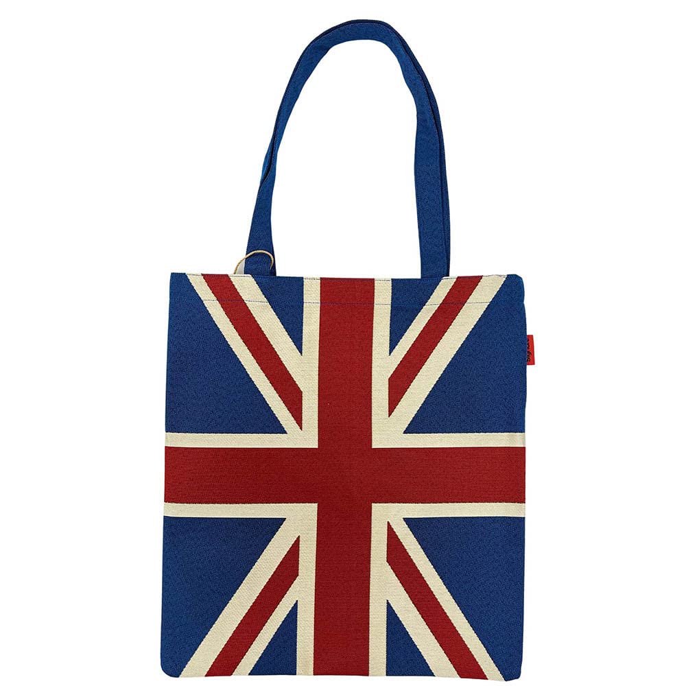 Signare Flat Tote Bag with Union Jack Design (Union Jack, FLAT-UJ) — image 1
