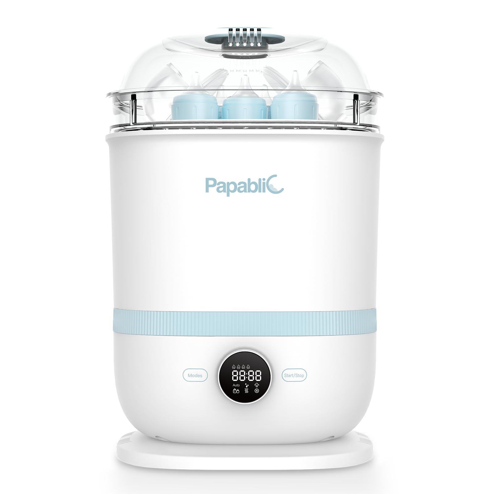 Papablic Bottle Sterilizer and Dryer Pro Max, 13 Bottles Extra-Large Capacity for Big Family, Electric Steam Bottle Sanitizer for Baby Bottles, Parts & Other Newborn Essentials