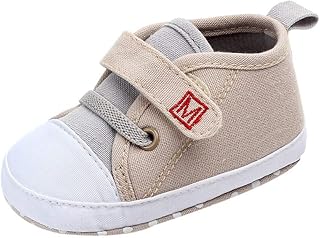 Tênis unissex para bebês meninos e meninas de cano alto, sola macia antiderrapante para recém-nascidos, primeiros passos, tênis jeans de lona