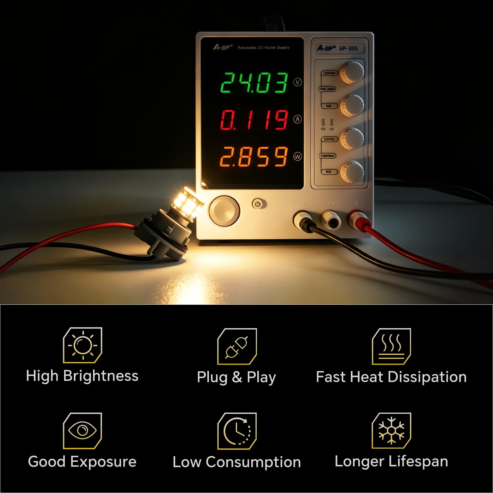 Defvnsy Zestaw 4-1156 super jasnych żarówek LED 54SMD BA15S P21W 7506 żarówka LED DC 12-24 V do świateł wewnętrznych kampera, cofania światła kierunkowskazu, ciepła biel, 3500 K