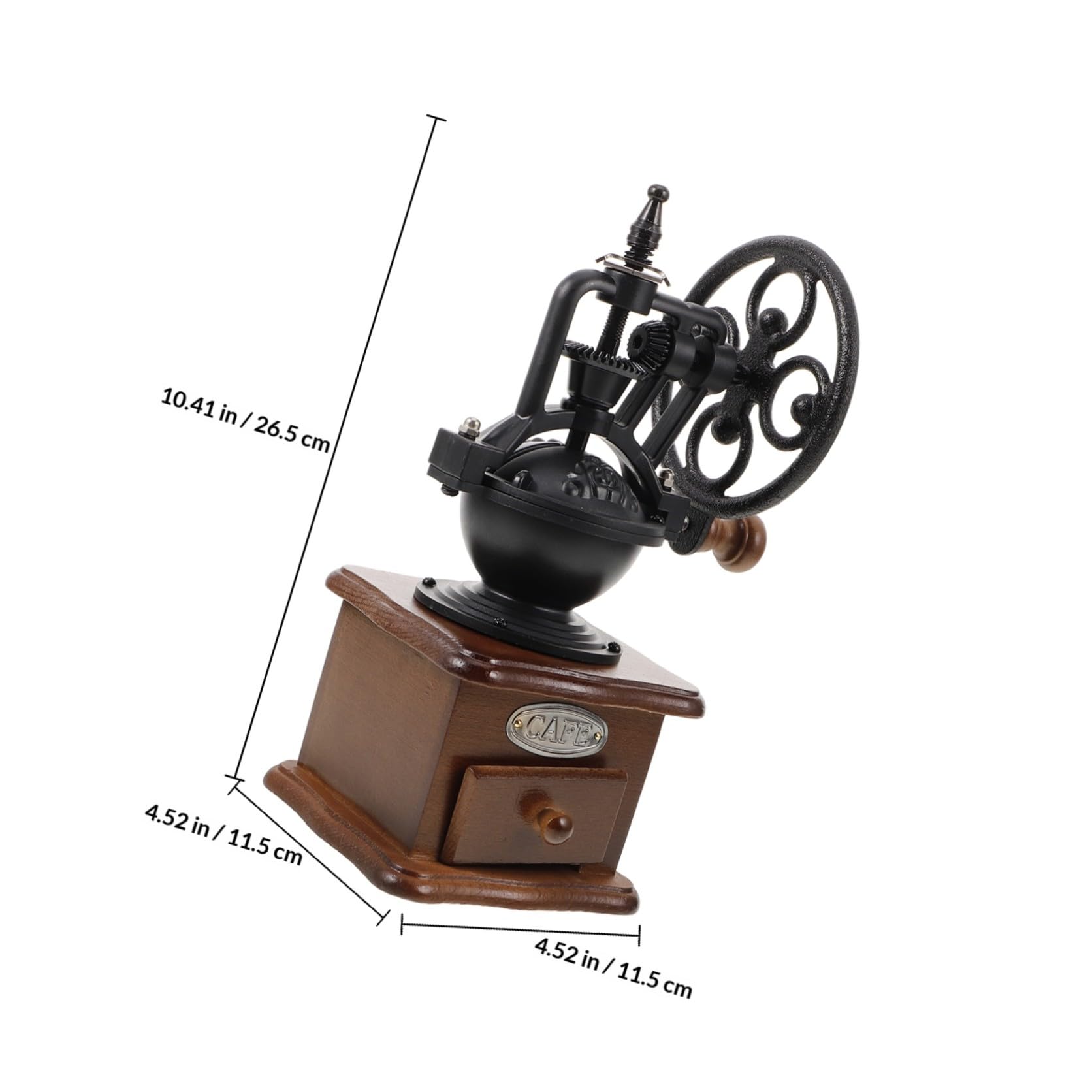 Cabilock Holzkaffeebohnenmühle Handbetrieben für Kaffeebohnen Mahlen von Gewürzen für Reisen und Camping