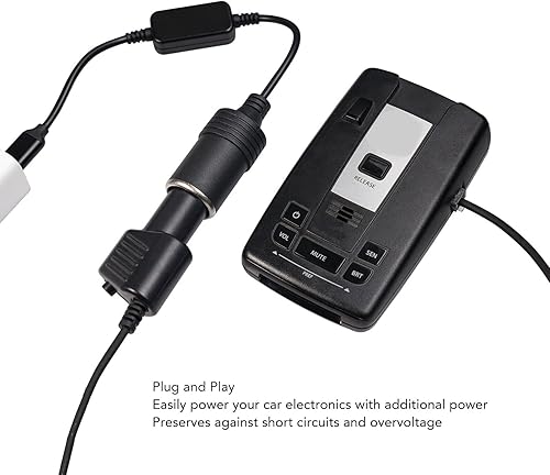 Miniatura 3 de Adaptador USB C a 12 V CC, USB C macho a 12 V para encendedor de cigarrillos de coche, convertidor de corriente hembra (salida 12V 3A) para