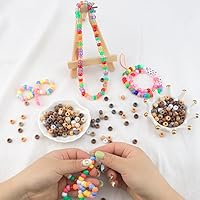 Vista 93 de Pony Bulk Beads - 1100 Pcs for Jewelry & Bracelets Making, Hair & Bracelet Beads (Dark Grey)