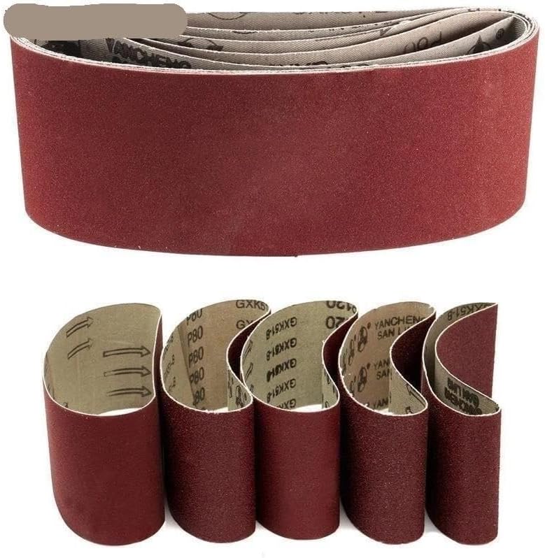 Sandpaper Sanding belts,sandblasting tools,10Pcs 75x457mm Sanding Belts Abrasive Screen Band P40 - P1000 for Wood Soft Metal Grinding Polishing Belt(800#)