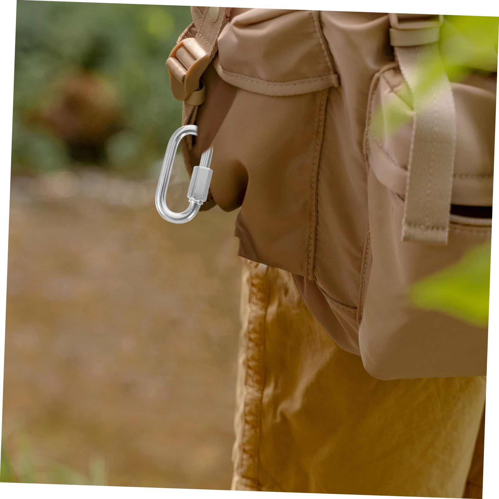 BESPORTBLE 10pcs Carabiner Chain Quick Links Quick Link Chain Rope Connector for Swing Trailer Safety Chain Hook Ring Screw Chain Link Rope Connector for Trailer M8 Chain Link Zinc Silver