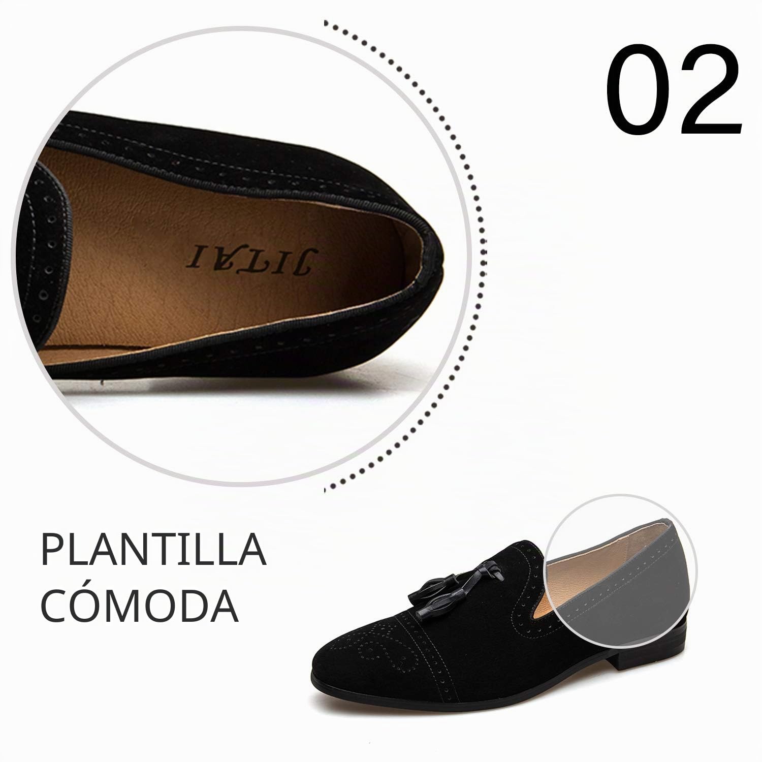 JITAI Mocasines De Hombre Piel Mocasines Hombre con Flecos Y Zapatos Casuales para Mocasin Hombre