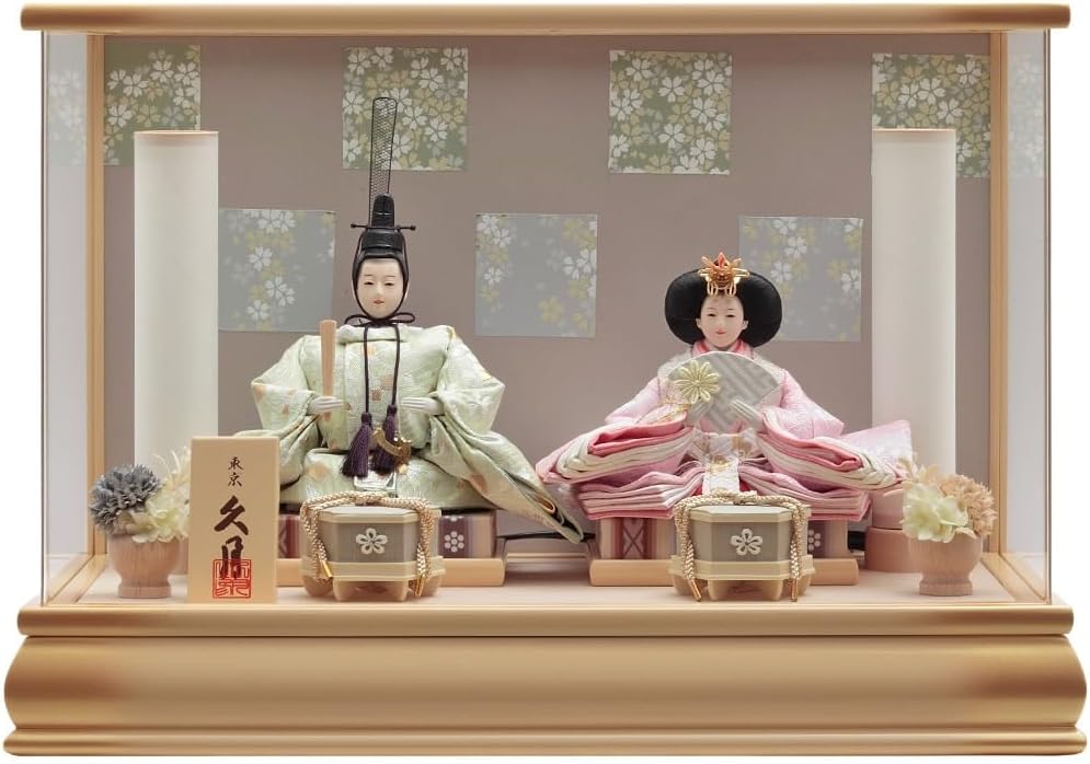 高級ケース入り ひな人形 久月official 雛人形 親王ケース飾り 正面アクリルケース 5H-KK22-Z
