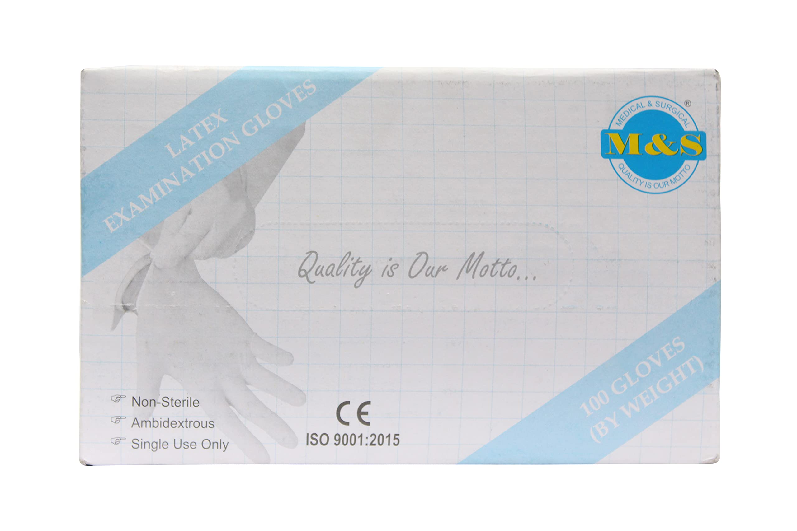 B.S. M&S LATEX POWDERED Rubber Surgical Gloves Medical Grade Hand Protection Rubber Glove for Hospital, Clinic, Sanitary & Kitchen (Pack of 100 by Weight) (Small) (B092VH8C9X) Amazon Price History, Amazon Price Tracker