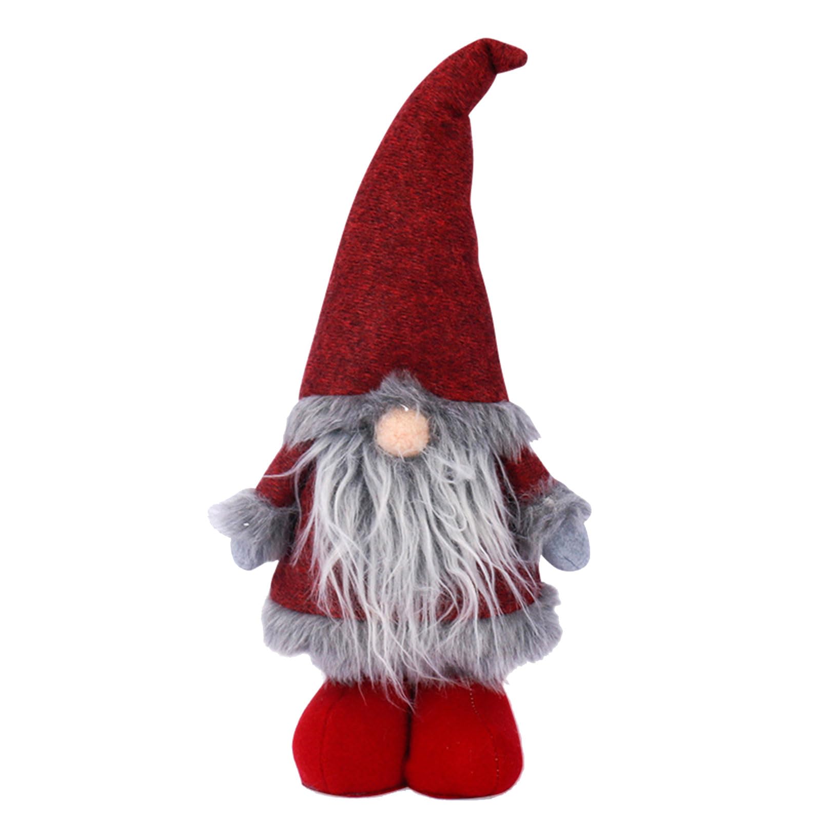Snorvixre Handcrafted Felt Dwarf Santa Statue 160g Holiday Centerpieces for Parties and Gatherings Festival Parties Decors
