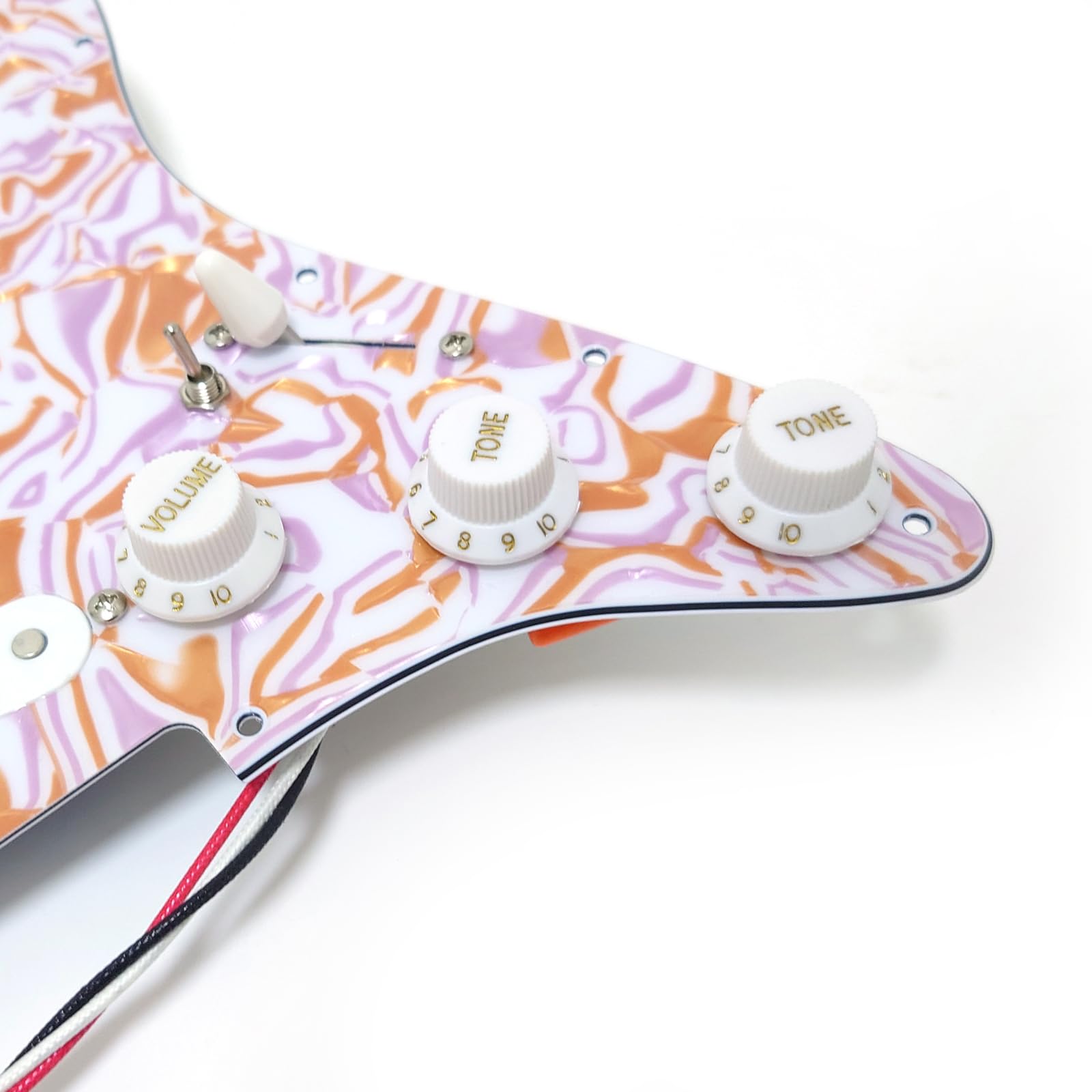 SSS Gitara Wstępnie okablowany zestaw pickguard z pojedynczą cewką zestaw przetworników do gitar elektrycznych Fender USA/Meksyk Stratocaster części zamienne