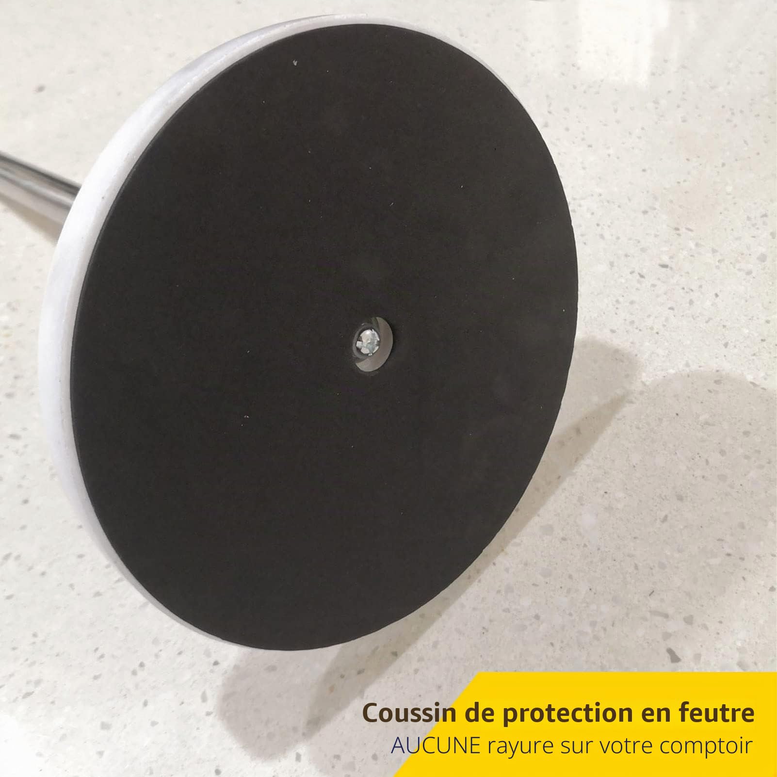 Porte-Serviettes avec Base Lourde en marbre, Porte-Serviettes en Forme de T, autoportant pour comptoir de Salle de Bain, Meuble-lavabo, Acier Inoxydable 304 (Argent brossé)