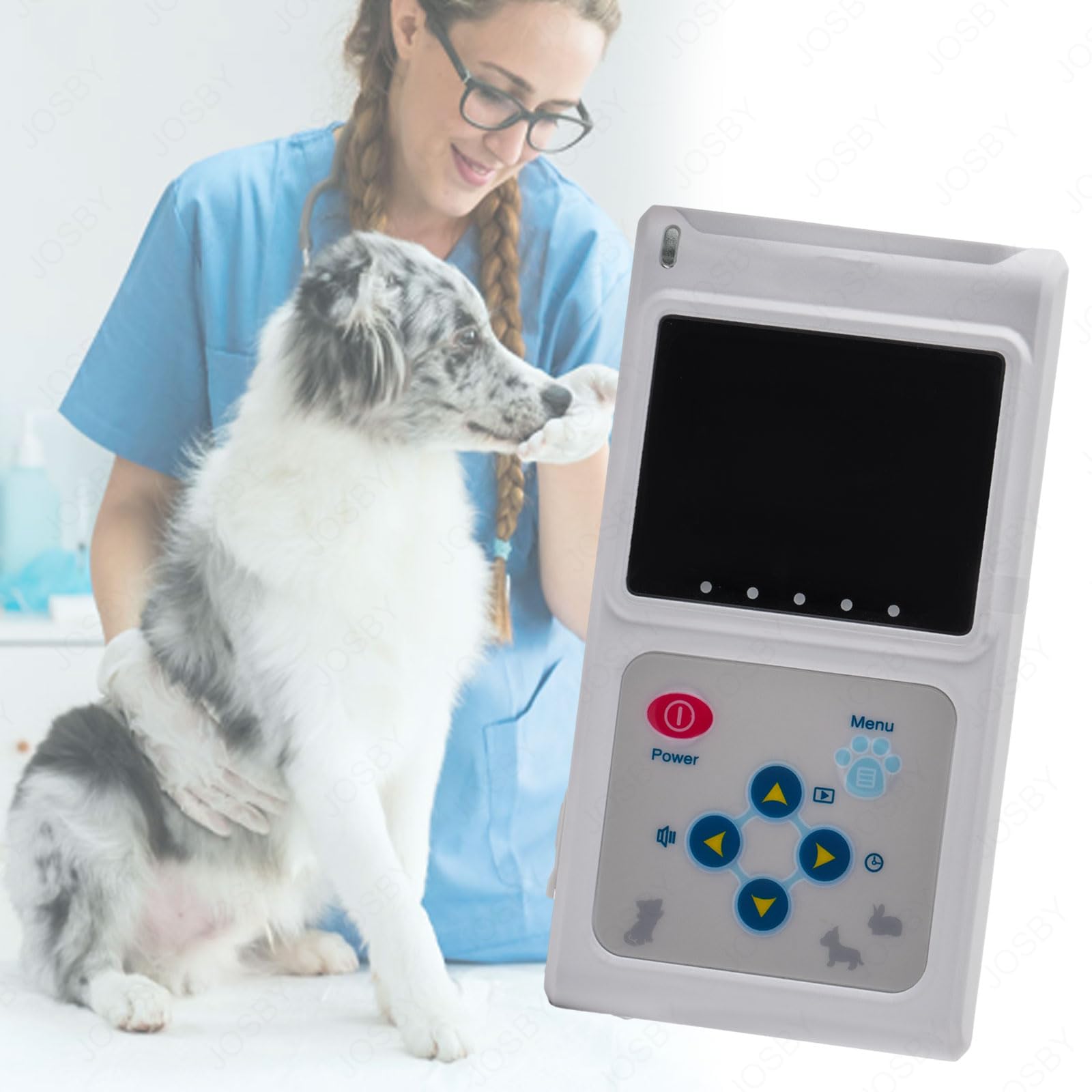 Oxímetro de pulso veterinario portátil con sonda y cable USB, monitor de frecuencia cardíaca para animales, medición de 30 lpm a 250 lpm, sensor de SPO2 en oído/lengua, pantalla a color, para familias