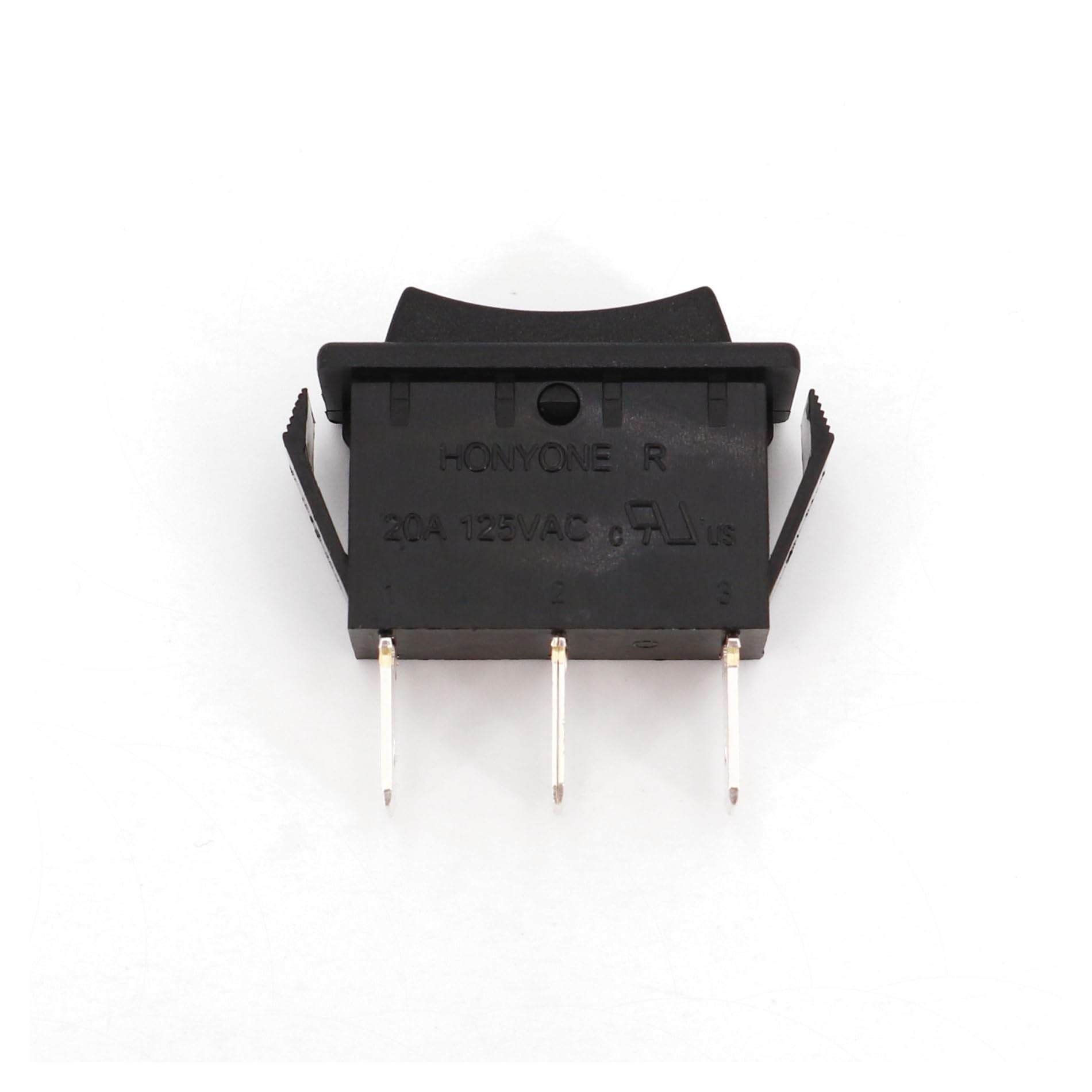 Interruttore a bilanciere SPDT a 3 vie a 3 pin ad alta corrente nero 32x14mm 20A/125VAC(5Pcs R-1-160)