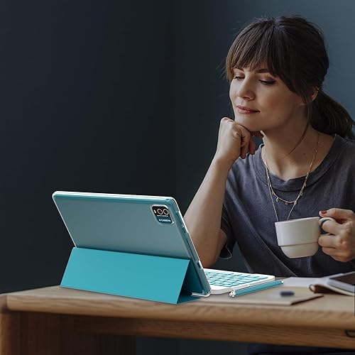 Vista 9 de Android 14 Tablet 2 en 1 Tablets 10 pulgadas Tablet con teclado Mouse Case Protector Stylus 10.1" Tab 8GB+64GB Soporte 1TB expansión 2MP+8MP Cámara