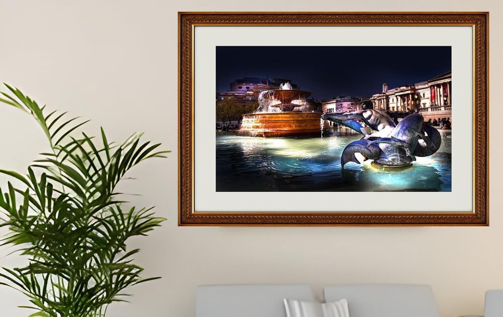 JVERF - JZZG03021 England Houses Fountains Trafalgar Square London| Self-Adhesive Painting | Frameless