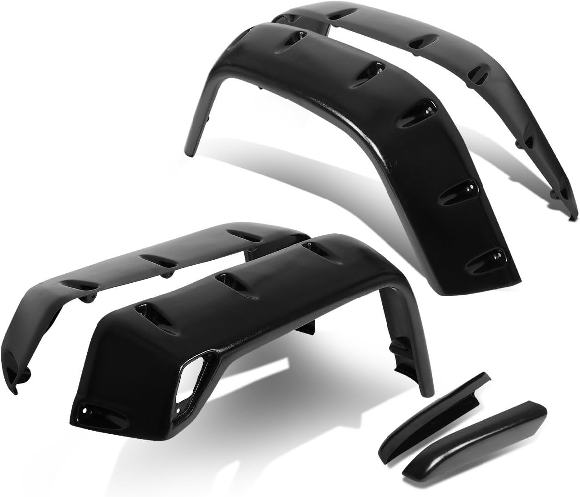 DNA Motoring WFJEEP97MBK PocketRiveted Style Side Fender Wheel