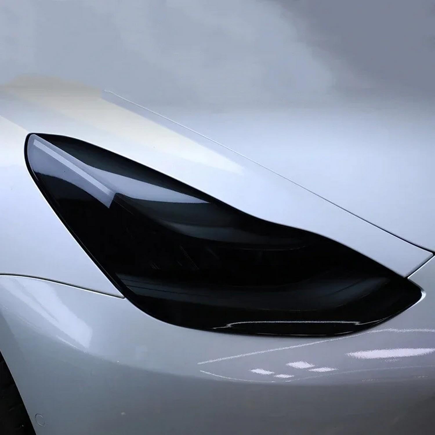 Autocollant phare transparent noir anti-jaunissement pour phares Tesla Model 3 Y X S