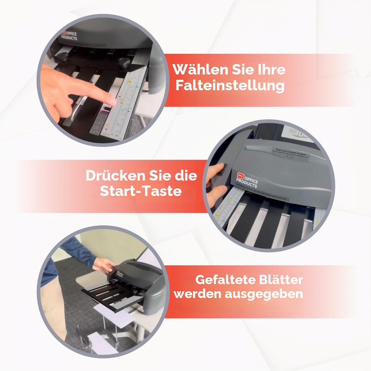 Martin Yale Papier-Falzmaschine P7500: Automatischer Einzug, Tischgerät, 4000 Blatt/Stunde, Brief-, halb-, Z-Falz, doppelt parallel, für Büros, Poststellen, Unternehmen, Falzformate ca. 21,5 x 28 und