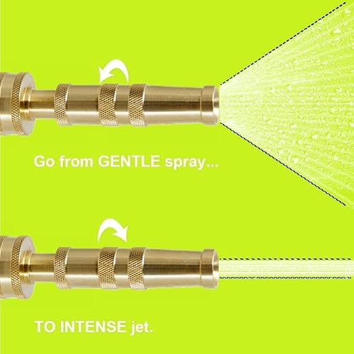 Miniatura 8 de Twinkle Star Boquilla de manguera giratoria ajustable de latón resistente, paquete de 2, TWIS3432