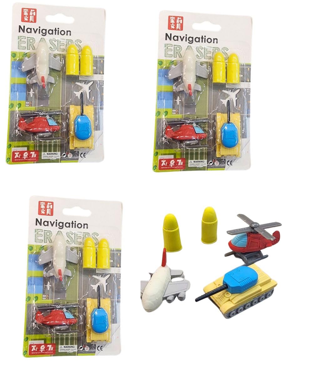 Pack of 4 Tank,Helicopter,Bullet,Plane Shape Erasers Set |Toy erasers|Army Theme |Return Gifts for Kids|Party Favors|Total 4 Packs (B0CWLPPVRK) Amazon Price History, Amazon Price Tracker