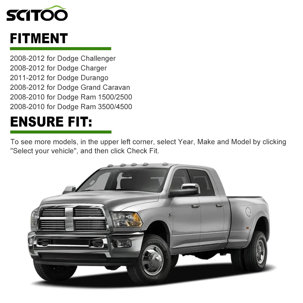 SCITOO Remotes Key Fob * 1 PCS Replacement for Dodge Challenger Charger Durango Grand Caravan Journey Ram 1500 for Jeep Grand Cherokee 2008-2015 05026196AD 05026347AD 56046639AA 56046639AB 56046639AC