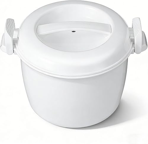 DOITOOL Olla arrocera para microondas, mini vaporizador para microondas, máquina de arroz, olla de vapor de verduras, utensilios de cocina para
