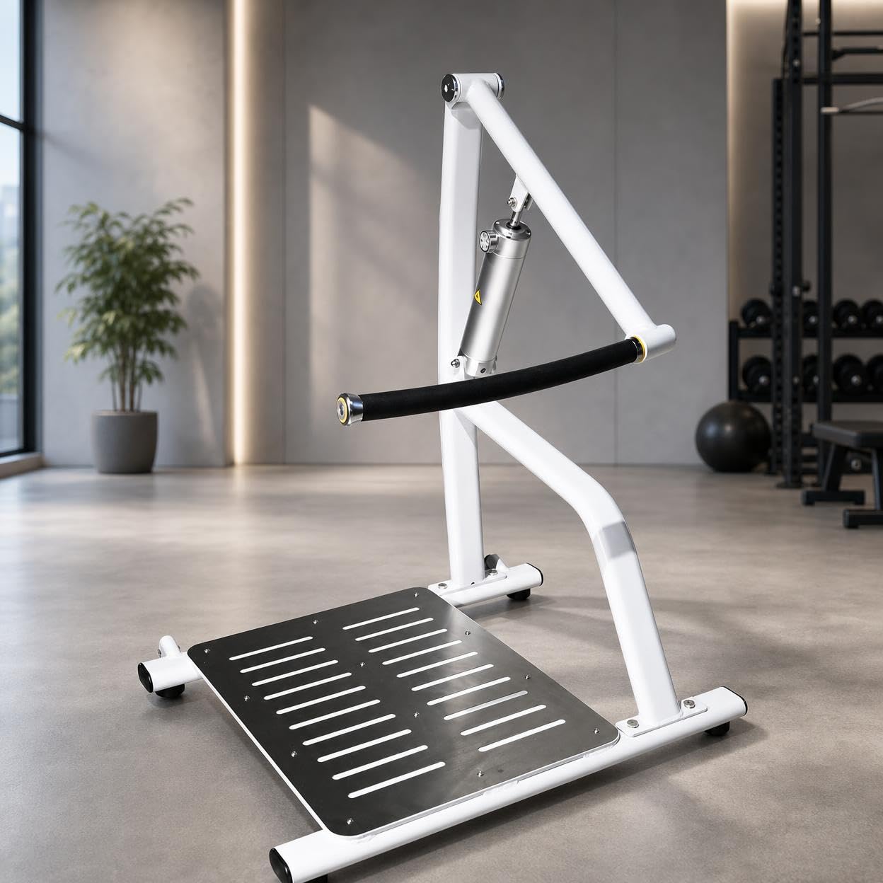 Pressa Spalle Professionale in Acciaio, Attrezzo Fitness Arancione per Palestra in Casa, Carico Massimo 150 kg