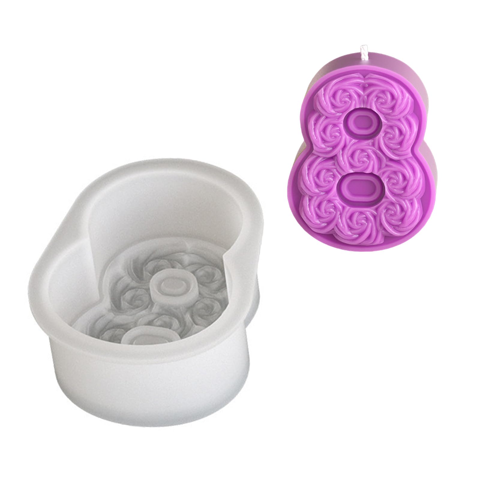 Xinsheinelry Silicone Rose Number 0-8 Molds Ornament Plasters Baking Casting Epoxy Resin Scented