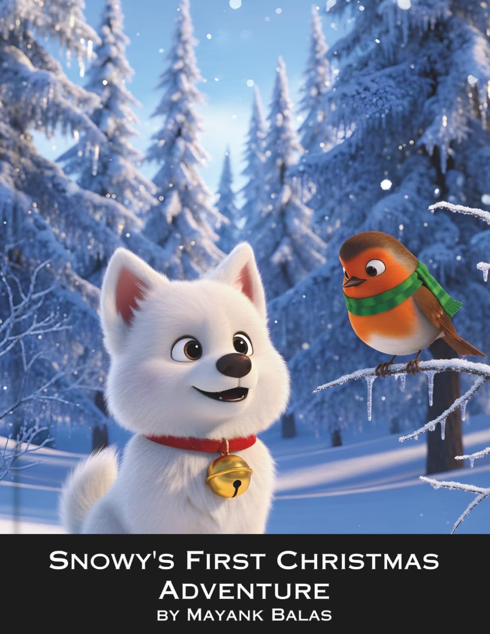 Snowy’s First Christmas Adventure: A Magical Christmas Story for Kids About Courage, Friendship, and Saving Santa’s Sleigh Bell For Kids Ages 3-8