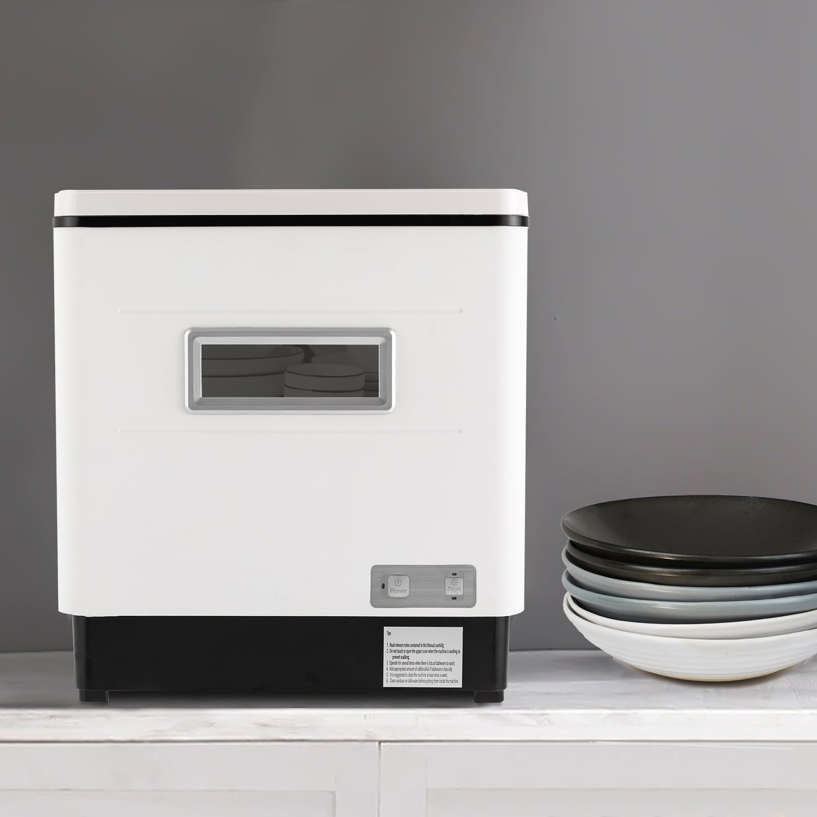 Mini lave-vaisselle de table compact en acier inoxydable 60 L