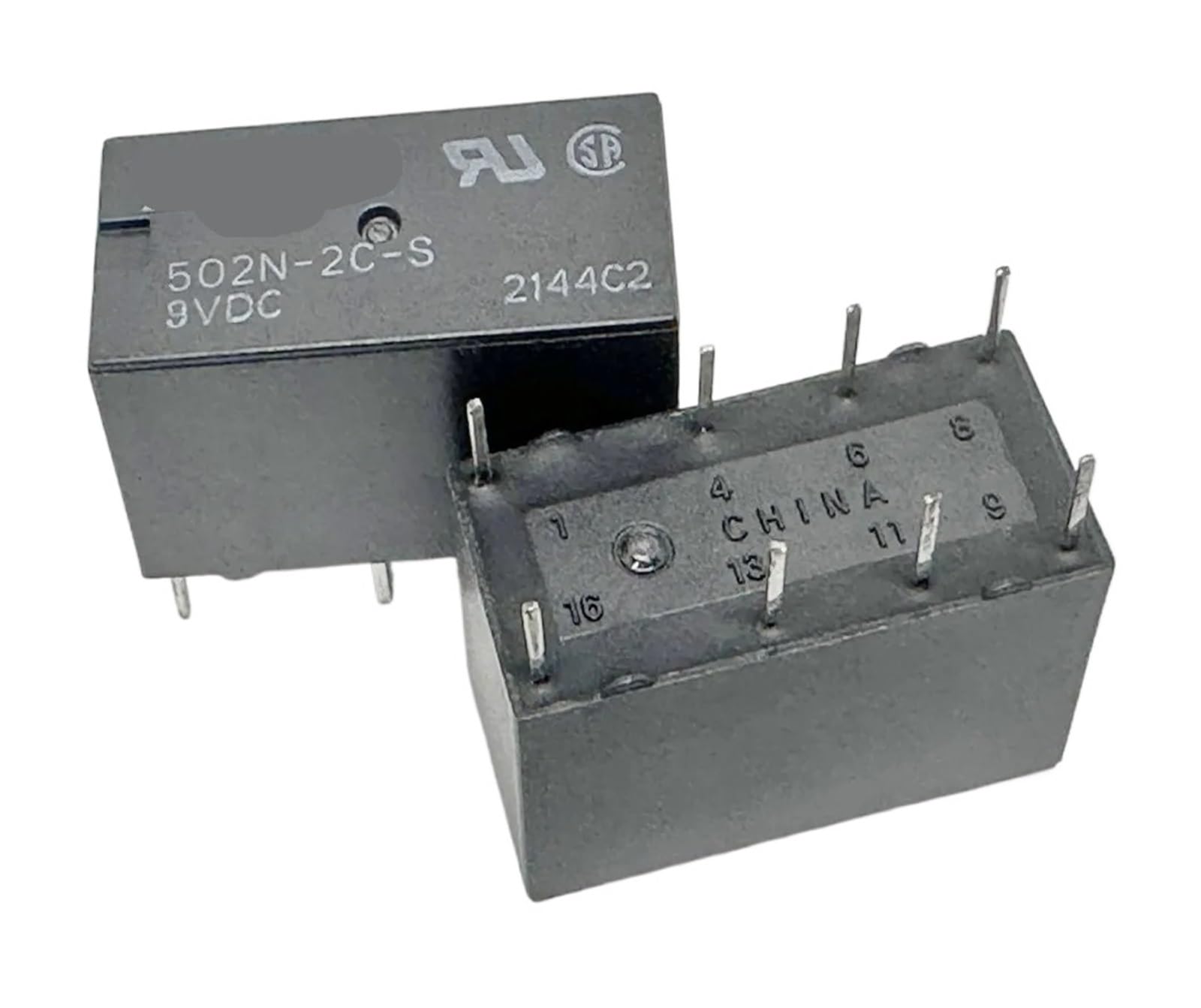 Yzwrwrmktb One Color 1Pc 502N-2C-W-S 9Vdc (4078-9V) Relay 8 Pins