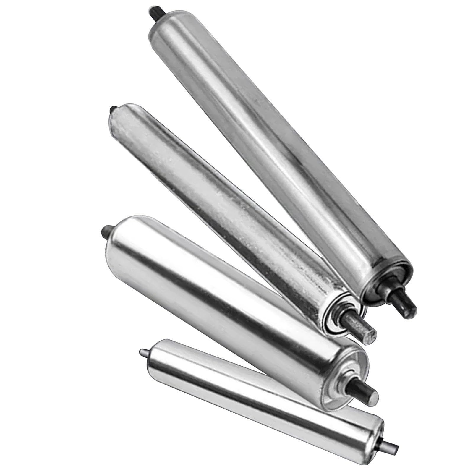 Lot de 4 rouleaux de convoyeur en acier inoxydable de 100,1 cm, 89,9 cm, 80 cm, pièces de rechange pour convoyeurs à alimentation par gravité, idéal pour les clôtures de chien/chat, rouleaux de