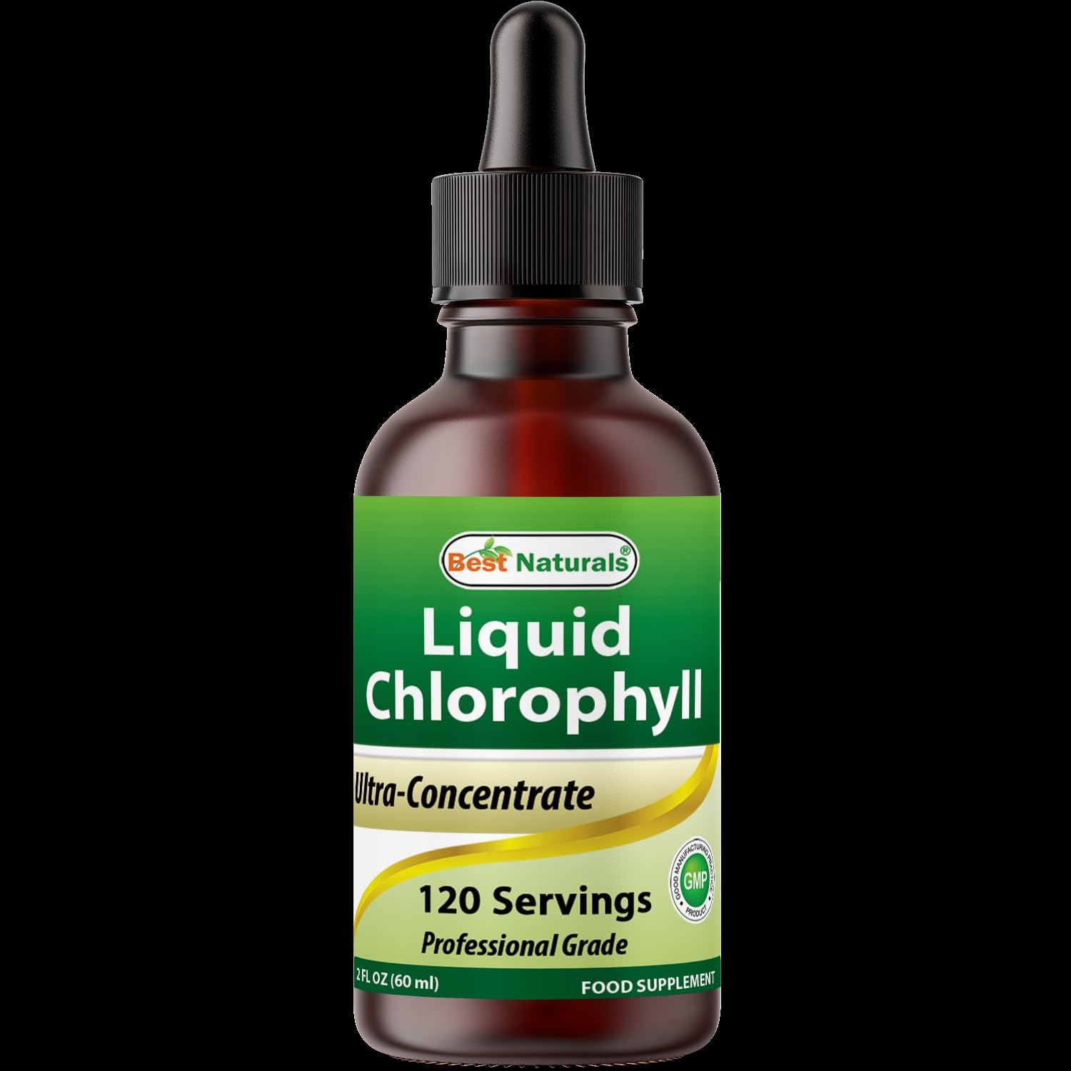Liquid Chlorophyll Drops - 50 mg - 120 Servings Per Glass Bottle - 2 FL OZ (Pack of 2)